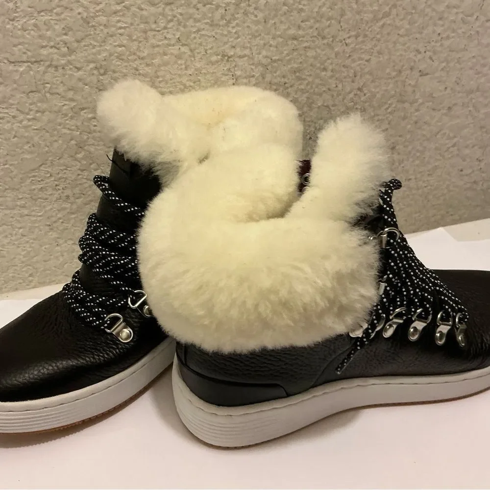 Mark Nason Palmilla-anda Genuine Sheepskin Lined Boot In Black  Winter Boots 7